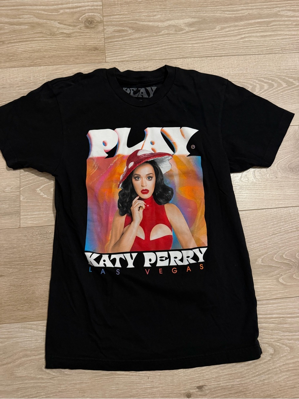 Katy Perry Collections Black Graphic Tee with White Logo